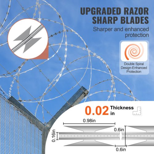 3 tekercs x 15 m-es 4 mm maghuzal vastagságú dupla spirál NATO szögesdrót