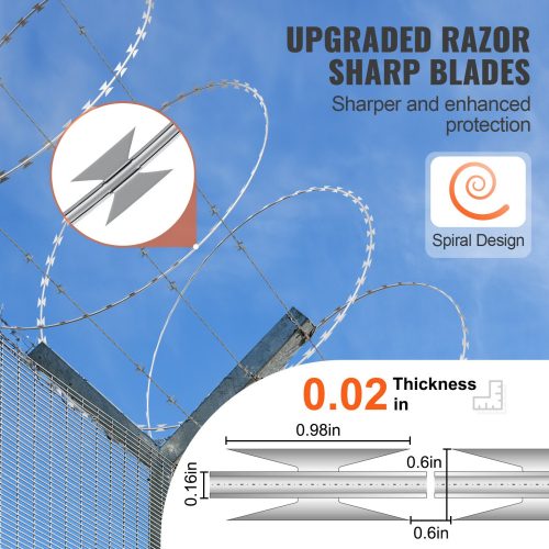 3 tekercs x 15 m-es 4 mm maghuzal vastagságú spirál NATO szögesdrót