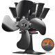 VEVOR kandallóventilátor Mágneses 235x105x230mm Csendes kandallóventilátor <25dB Kályhaventilátor teljesítmény nélkül 442m3/h (260CFM) Kandallóventilátor 4 lapátos fához/tűzifához/tűzhely/kályhacsőhöz