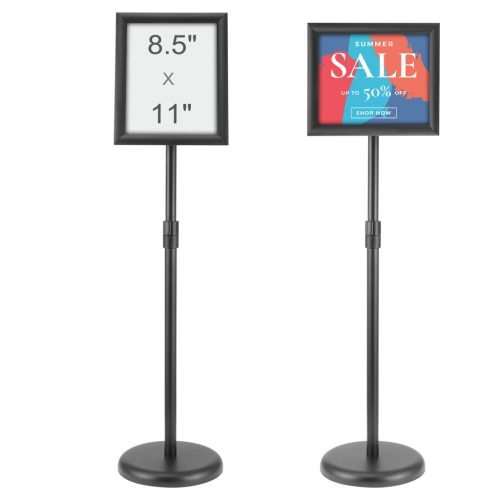 VEVOR Álló Plakáttartó – 8,5 x 11", Forgatható, Magasságállítható