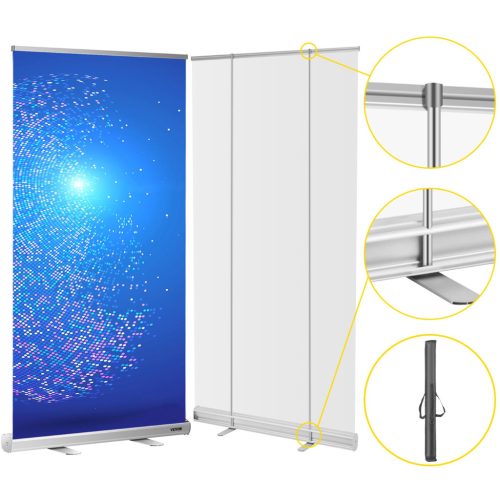 VEVOR Tüsszentésvédő Fal – 121 × 200 cm, Alumínium Talppal