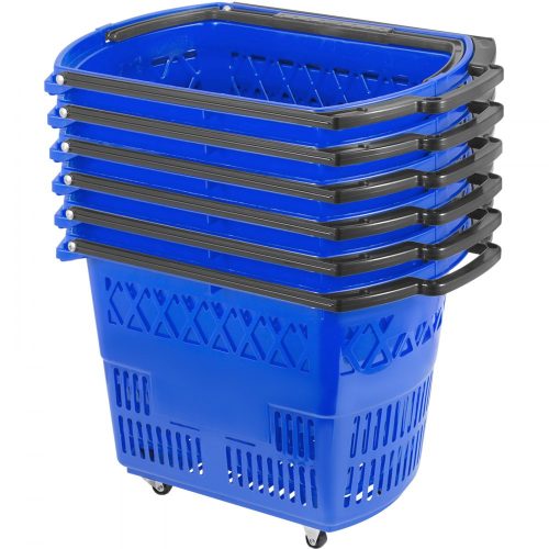 VEVOR Húzható Bevásárlókosár – 34 kg Teherbírás, Két Fogantyúval, Görgőkkel