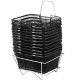 VEVOR Fém Bevásárlókosár Készlet – 12 db, 20 kg Teherbírás, Kosártartóval