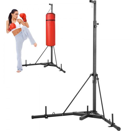 VEVOR Állítható Magasságú Boxzsák Állvány – 180–232 cm, Karbonacél Szerkezet, Sarokbarát Kialakítás
