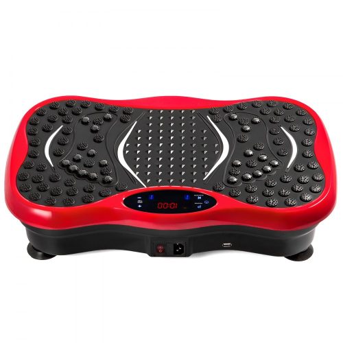 VEVOR Vibrációs Tréner – 200 W, 180 Sebességfokozat, LCD Kijelző, Távirányító, Bluetooth és USB Lejátszó, Edzőszalagokkal