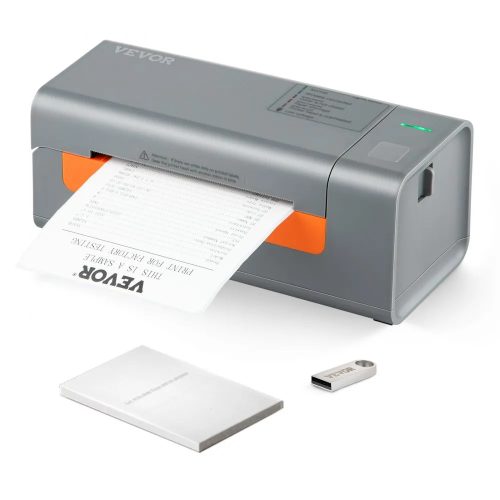 VEVOR Hőcímkenyomtató – 203 DPI, 150 mm/s, USB, Automatikus Etikettfelismerés