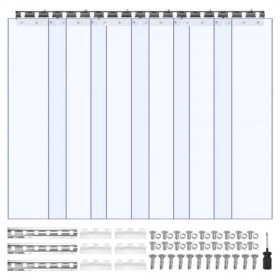   VEVOR szalagfüggöny PVC ajtófüggöny 38" x 84" hűtő fagyasztó átlátszó műanyag