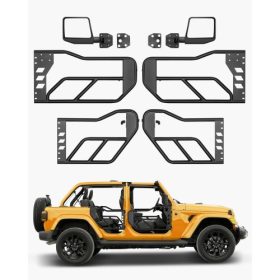   VEVOR Jeep csőajtók, 4 ajtós, kaland stílusú Jeep csőajtó DOT tanúsítvánnyal rendelkező visszapillantó tükrökkel, Jeep ajtók visszapillantó tükrökkel 2018-2024 Jeep Wrangler JL és 2020-2024 Jeep Gladiator JT modellekhez