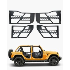   VEVOR Jeep csőajtók, 4 ajtós, vadász stílusú Jeep csőajtó strapabíró zsanérokkal és eredeti zárral, Jeep ajtók gumibetétekkel és edzett acélcsővel, 2007-2018 Jeep Wrangler JK-hoz