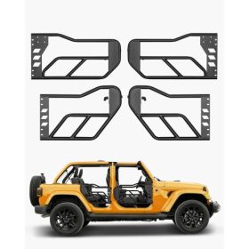   VEVOR Jeep csőajtók, 4 ajtós, kalandstílusú Jeep csőajtó strapabíró zsanérokkal és eredeti zárral, Jeep ajtók gumibetétekkel és edzett acélcsővel, 2007-2018 Jeep Wrangler JK-hoz illik