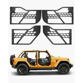   VEVOR Jeep csőajtók, 4 ajtós, vadász stílusú Jeep csőajtó strapabíró zsanérokkal és eredeti zárral, Jeep ajtók gumibetétekkel, 2018-2024 Jeep Wrangler JL és 2020-2024 Jeep Gladiator JT modellekhez
