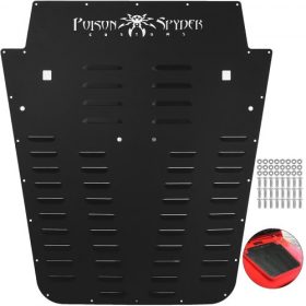   VEVOR szellőzőrácsos motorháztető lökhárító, fekete porszórt első burkolat 2013-2017-es Jeep Wrangler JK-hoz
