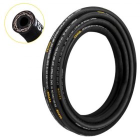   VEVOR Hidraulikus tömlő 3/8 hüvelyk x 50 láb, Tekercses hidraulikus tömlő 4800 PSI, Gumi hidraulikus tömlő 2 nagy szakítószilárdságú acélhuzal fonással, Tömeges hidraulikus tömlő -20℃ és 140℃ között, Hidraulikaolaj flexibilis töml