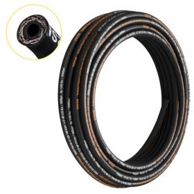  VEVOR Hidraulikus tömlő 1/2 hüvelyk x 100 láb, Tekercses hidraulikus tömlő 4000 PSI, Gumi hidraulikus tömlő 2 nagy szakítószilárdságú acélhuzal fonással, Tömeges hidraulikus tömlő -20℃ és 140℃ között, Hidraulikaolaj flexibilis töm