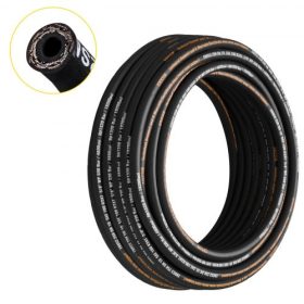   VEVOR Hidraulikus tömlő 3/8 hüvelyk x 100 láb, Tekercses hidraulikus tömlő 4800 PSI, Gumi hidraulikus tömlő 2 nagy szakítószilárdságú acélhuzal fonással, Tömeges hidraulikus tömlő -20°C és 140°C között, Hidraulikaolaj flexibilis t