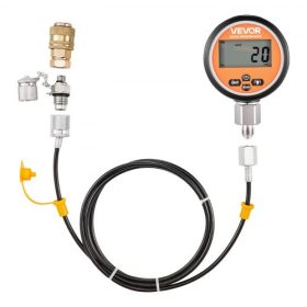   VEVOR digitális hidraulikus nyomásmérő csatlakozókészlet, 700 bar nyomásmérő manométer teszter 1 mérőműszerrel, 1 tesztcsatlakozóval, 1 gyorscsatlakozóval és 1 tömlővel kotrógépekhez és építőipari gépekhez