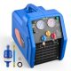 VEVOR hordozható hűtőközeg-visszanyerő gép, 3/4 LE 220 V 50 Hz egyhengeres AC visszanyerő gép folyékony gőz halmazállapotú hűtőközeghez, 1450 RPM újrahasznosító egység HVAC autóipari és háztartási légkondicionálókhoz