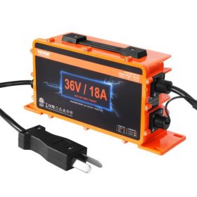   VEVOR 36 voltos golfkocsi akkumulátortöltő, 18 AMP, Smart Club autós töltő varázslótalp-dugóval, kompatibilis ólom-savas AGM/GEL/EFB MF NMC LiFePO4 akkumulátorokkal Club Car EZGO Yamaha-hoz, IP67 ETL tanúsítvánnyal