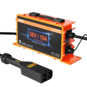   VEVOR 36 voltos golfkocsi akkumulátortöltő, 18 AMP, intelligens akkumulátortöltő D-stílusú csatlakozódugóval, kompatibilis az ólom-savas AGM/GEL/EFB MF NMC LiFePO4 akkumulátorokkal EZGO TXT-hez, IP67 vízálló, ETL tanúsítvánnyal