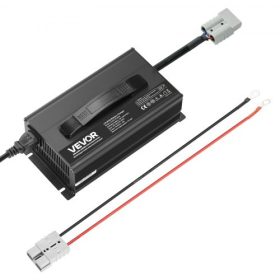   VEVOR 36V 18A lítium akkumulátortöltő, 43.8V, AC-DC LiFePO4 intelligens töltő, Anderson csatlakozóval, LED kijelzővel, 0V aktiválással, lítium LiFePO4 mélyciklusú újratölthető akkumulátorokhoz hajókhoz, lakókocsikhoz