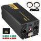 VEVOR tiszta szinuszhullámú inverter, 5000 watt, teljesítményváltó, DC 12V-ról AC 230V-ra autós inverter LCD kijelzővel, USB porttal és távirányítóval, teljesítményátalakító autós lakókocsihoz, teherautóhoz, napelemes rendszerhez,