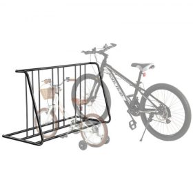   VEVOR kerékpártartó, 3 hüvelykes/76,2 mm-es gumiabroncsszélességhez, szénacél kétoldalas rácsos kerékpártartó állvány, szabadon álló kerékpártároló tartó járdaszegélyhez, garázshoz, beltéri és kültéri parkoláshoz, 6 kerékpár befog