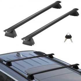  VEVOR tetőcsomagtartó keresztrudak, kompatibilis a 2011-2021 Jeep Grand Cherokee hornyolt oldalsó sínekkel, 200 font teherbírás, zárakkal ellátott alumínium keresztrudak, tetőtéri csomagtartó táska, poggyász kajak kerékpárokhoz