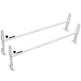   VEVOR kisteherautó tetőlétratartó, 2 rúddal, ötvözött acél létratartó, 1200-2000 mm között állítható, 227 kg teherbírás, tetőcsomagtartó, kompatibilis esővízcsatornával ellátott teljes méretű kisteherautókkal, Chevrolet Express-sz