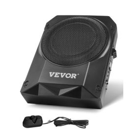   VEVOR 10"-os, 400 W-os ülés alatti mélynyomó autóba, keskeny, aktív autós mélynyomók ​​az ülés alá, alacsony profilú, beépített erősítő, magas/alacsony bemeneti szint és hangerőszabályzó terepjárókhoz, autókhoz, teherautókhoz, lak