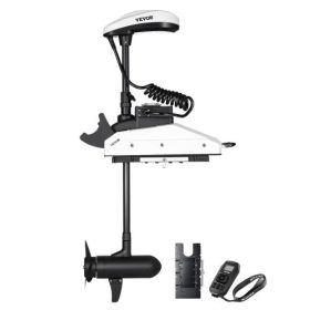   VEVOR elektromos csónakmotor, 22 kg tolóerővel, GPS-szel, 10 sebességes, orrra szerelhető sósvízi csónakmotor távirányítóval és LCD akkumulátorjelzővel, kajakokhoz, horgászhajókhoz, 91 cm-es tengelyhosszal