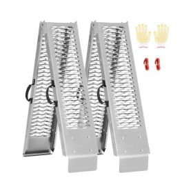   VEVOR acél rámpák, 1000 font, 2 db nagy teherbírású rámpa szélesebb rámpafelülettel, univerzális stabil rakodó rámpa fogantyúkkal, alkalmas ATV-hez, UTV-hez, motorkerékpárhoz, elektromos kerékpárhoz stb.