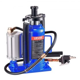   VEVOR pneumatikus hidraulikus palackemelő, 20 tonna teherbírás, 260-495 mm emelési tartomány, pneumatikus/kézi, nagy teherbírású, hegesztett palackemelő pumpával autóhoz, kisteherautóhoz, teherautóhoz, lakókocsihoz, terepjáróhoz,