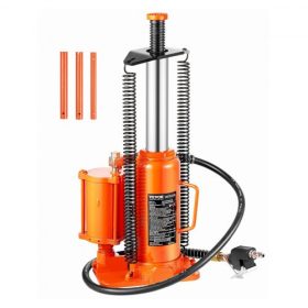   VEVOR pneumatikus hidraulikus palackemelő, 12 tonna maximális teherbírás, 265-505 mm emelési tartomány, pneumatikus/kézi, nagy teherbírású, hegesztett palackemelő kézi pumpával SUV, pick-up, teherautó és személygépkocsi javításáho