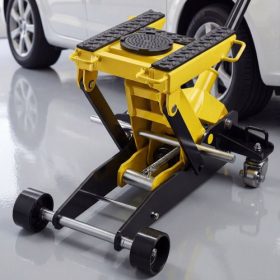   VEVOR alacsony profilú emelő, 2 tonna teherbírás, acél verseny emelő egydugattyús gyorsemelő pumpával és kerekekkel, hidraulikus trolibuszos autóemelő autókhoz, motorkerékpárokhoz, ATV-khez, emelési tartomány 150-435 mm