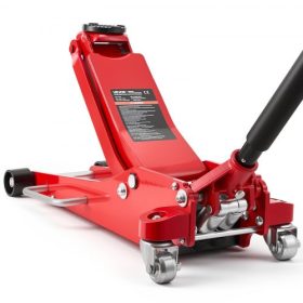   VEVOR alacsony profilú emelő, 3 tonna teherbírás, alumínium verseny emelő dupla dugattyús gyorsemelő pumpával, hidraulikus trolibuszos autóemelő sportkocsikhoz, szedánokhoz, terepjárókhoz, pickupokhoz, emelési tartomány 85-515 mm