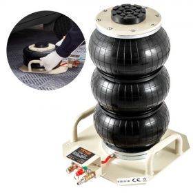   VEVOR légzsákos emelő, 3 tonna/6600 font háromzsákos légzsákos emelő, légzsákos emelő 450 mm-ig, 3-5S gyorsemelésű pneumatikus emelő, oldalsó fogantyúkkal autókhoz, garázsokhoz, javításhoz (fehér)