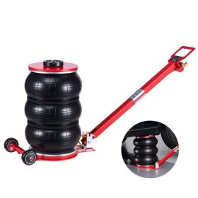  VEVOR légrugós emelő, 5 tonnás, háromzsákos légrugós emelő, légzsák hat acélcsővel, emelési magasság 464 mm, 4-10 mp gyors emelés, pneumatikus, állítható hosszú fogantyúval és gumibetéttel, személygépkocsik, terepjárók és kisteher