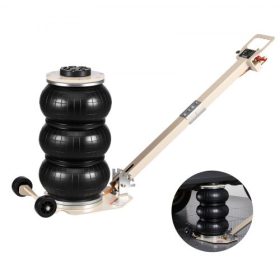   VEVOR légrugós emelő, 3 tonnás, háromzsákos légrugós emelő, légzsák hat acélcsővel, emelési magasság akár 450 mm, 1-6 mp gyors emelés, pneumatikus, állítható hosszú fogantyúval és gumibetéttel, személygépkocsik, terepjárók és kist