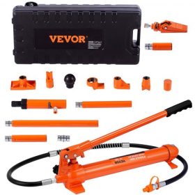   VEVOR 10 tonnás Porta Power készlet, hidraulikus rúd pumpával, autóemelő 1,4 m-es olajtömlővel, hajlított váz javítószerszám tárolótáskával autóipari, garázs-, nehézgép- és szerelőmunkákhoz (22046 font)