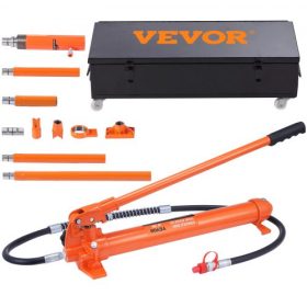   VEVOR 20 tonnás Porta Power készlet, hordozható hidraulikus emelő 1,4 m-es olajtömlővel, autóvázjavító szerszám tárolótáskával autóipari, nehézgépészeti és szerelői munkákhoz (44000 font)