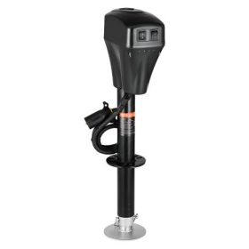   VEVOR elektromos utánfutó emelő, 5000 font, nagy teherbírású lakókocsi elektromos nyelves emelő 7 tűs csatlakozóval, kézi tekerőkarral és időjárásálló emelőburkolattal, 10"-28,3" emelés, utánfutókhoz, lakókocsikhoz és lakókocsikho