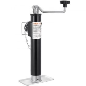   VEVOR utánfutó emelő, 2000 font dinamikus teherbírás, hegeszthető, csőre szerelhető, forgó utánfutó emelő, 10"-os emelőállvány fogantyúval lakókocsi utánfutóhoz, lóutánfutóhoz, haszongépjármű utánfutóhoz és jacht utánfutóhoz