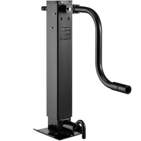   VEVOR nagy teherbírású utánfutó emelő, 5443 kg teherbírás, oldalsó szellőzésű, négyszögletes, közvetlenül hegeszthető utánfutó emelő fogantyúval, állítható lehajtható lábbal, 674 mm rugóút lakókocsik, haszongépjárművek és jacht ut