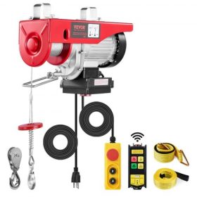   VEVOR Elektromos Emelődaru Csörlő 598,7 kg 9997,4 cm Vezeték nélküli és 426,7 cm Vezetékes Távirányítóval
