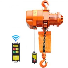   VEVOR 2000 kg-os elektromos láncos emelő, 6 m emelési magasság, háromfázisú híddaru 100 m-es vezeték nélküli távirányítóval, egyetlen G100 láncos elektromos emelő gyárakba, raktárakba, garázsokba