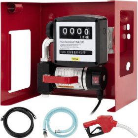   VEVOR 40 literes dízelszivattyú, fűtőolaj-szivattyú, 300 W-os önfelszívó olajszivattyú, olajszívó szivattyú, önfelszívó, dízel üzemanyag-szállító szivattyú, számlálóautomatikus szivattyú