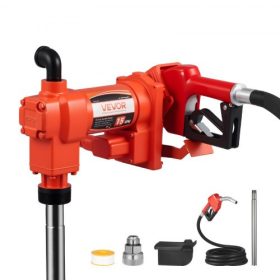   VEVOR üzemanyag-áttöltő szivattyú 230V, 15 GPM 57 L/perc, AC elektromos olajáttöltő szivattyú, automatikus elzáró üzemanyag-fúvókával és ürítőtömlővel, nagy áramlási készlet benzinhez, dízelhez, kerozinhoz, biodízelhez és etanolke