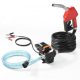 VEVOR üzemanyag-áttöltő szivattyú, 12V DC 57L/perc (15 GPM) 186W (1/4 LE), hordozható elektromos dízel szállító szivattyú automatikus elzáró üzemanyag-fúvókával, hosszú be- és kimeneti tömlővel benzinhez, dízelhez, kerozinhoz, met