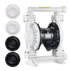   VEVOR pneumatikus dupla membrános szivattyú, 95 l/perc max., standard bemeneti és kimeneti levegővel, pneumatikus hulladékolaj-átemelő szivattyú, polipropilén ház, dupla membrán, dízelhez, zsírhoz, kerozinhoz, benzinhez