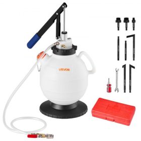   VEVOR váltóolaj-szivattyú, 7,5 literes űrtartalom, kézi ATF utántöltő készlet, folyadékáttöltő szivattyú 8 ATF adapterrel és 120 cm-es kimenettel, lóolaj-kivonó adagolóval HDPE tartállyal autókhoz, fűnyírókhoz